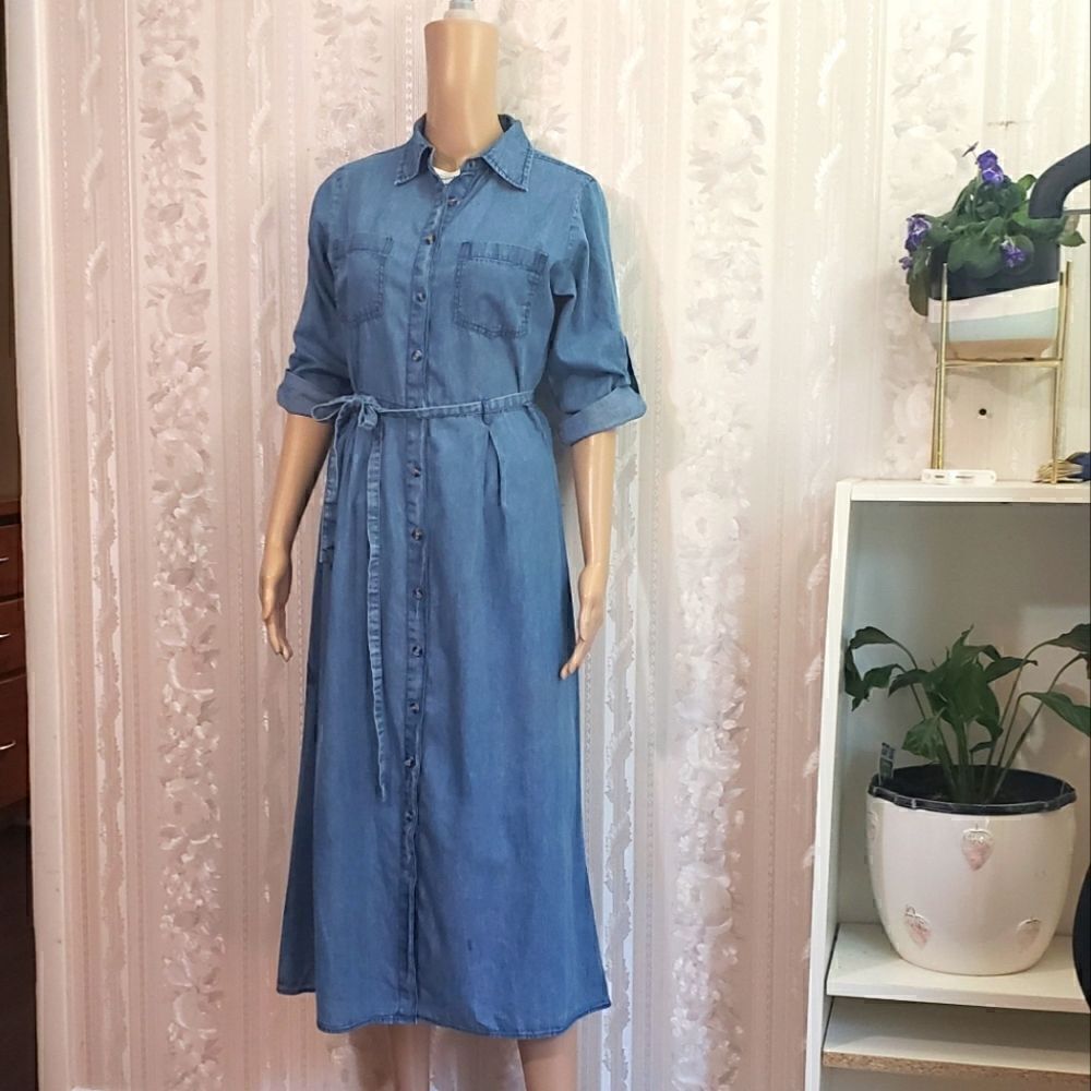 Speed Limit MPH Denim Belt Dress